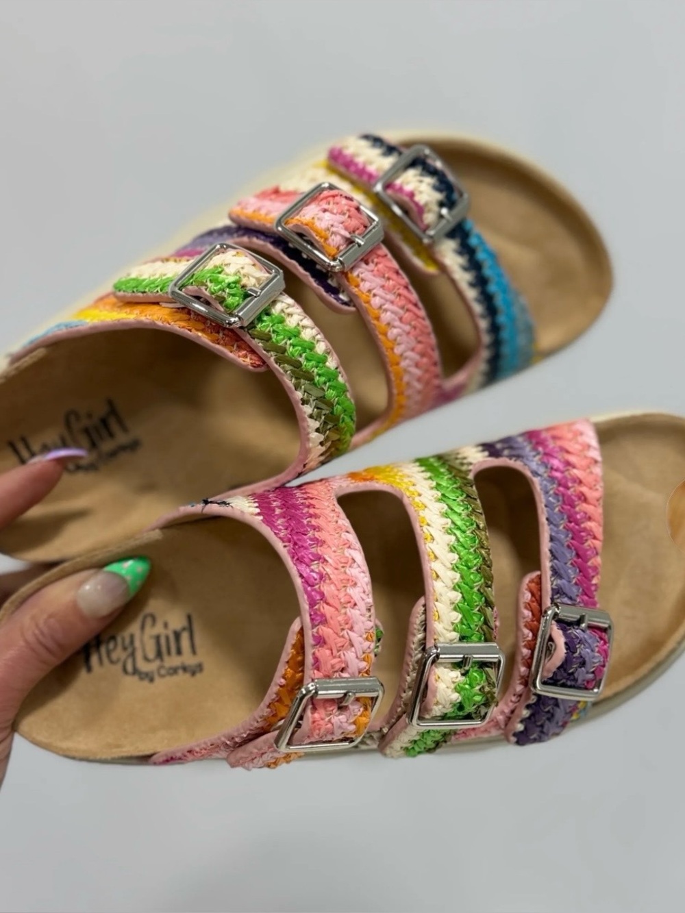 Hey Girl Corkys Multicolor Sandals - Picture 2 of 3